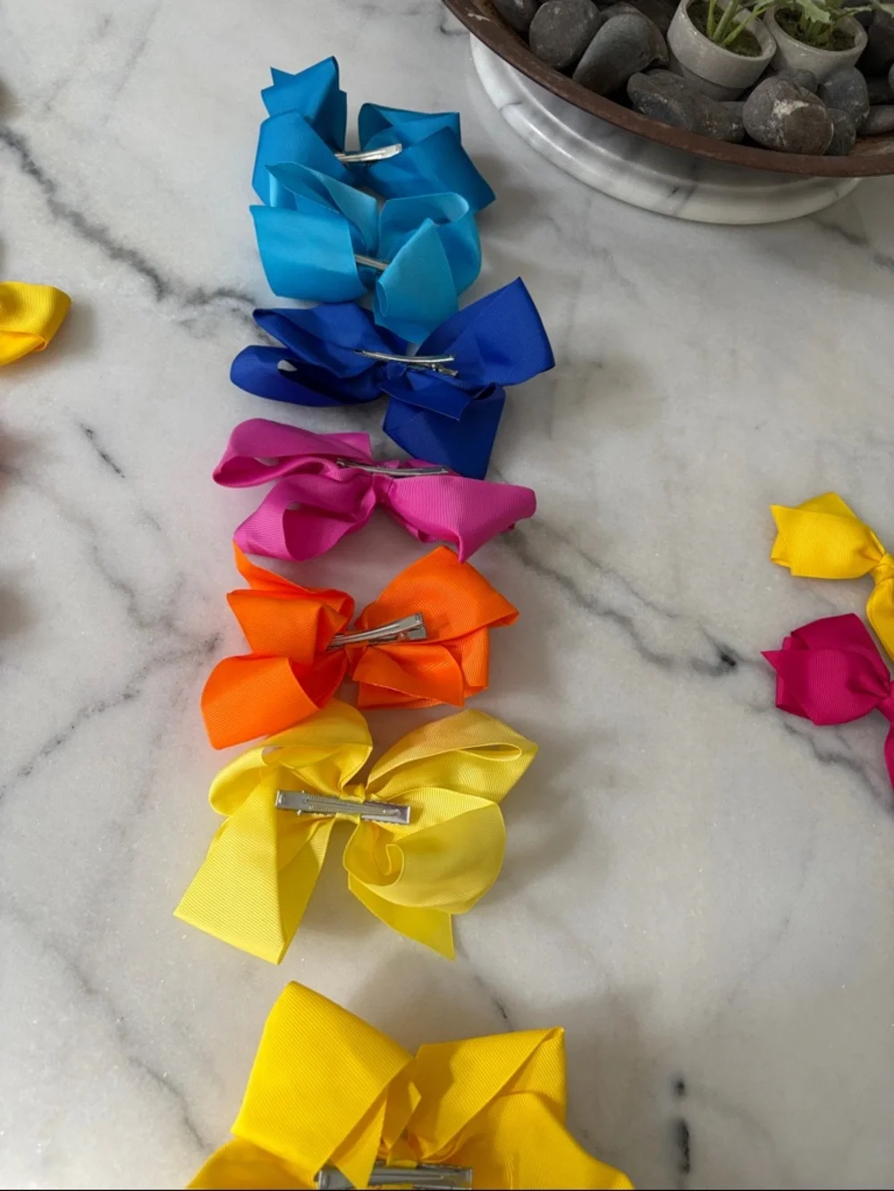 7 Large Grosgrain Hair Bows 🎀
